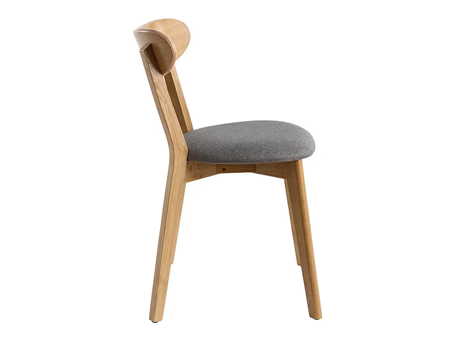 Sillas vintage roble y asiento gris (lote de 2) DOVE