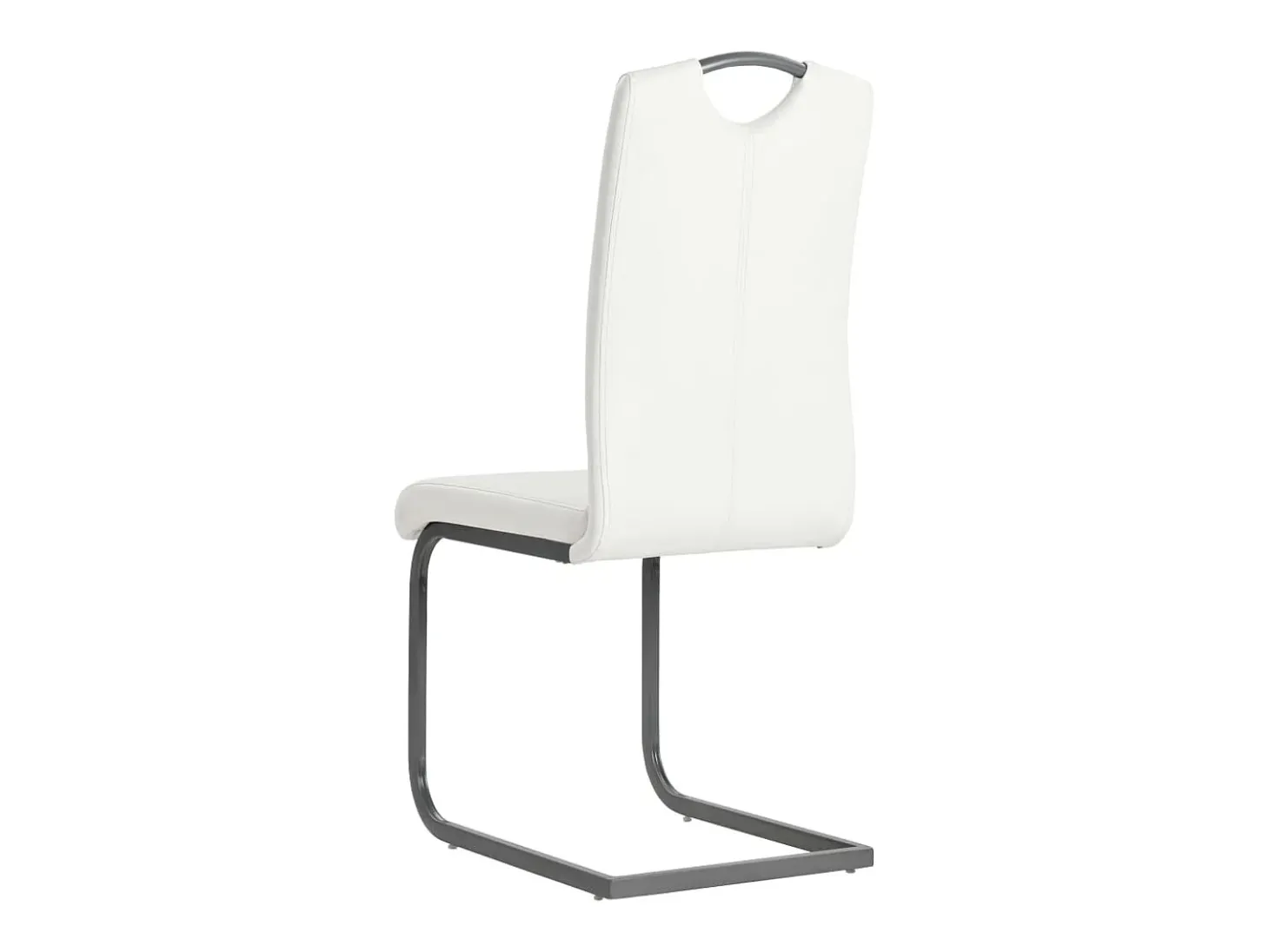 Sillas voladizas de comedor 6 unidades cuero sintético blanco