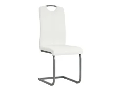 Sillas voladizas de comedor 6 unidades cuero sintético blanco
