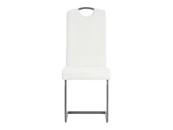 Sillas voladizas de comedor 6 unidades cuero sintético blanco