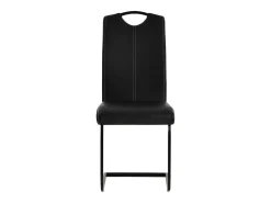 Sillas voladizas de comedor 6 unidades cuero sintético negro