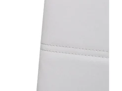 Sillas voladizas de comedor 4 unidades cuero sintético blanco