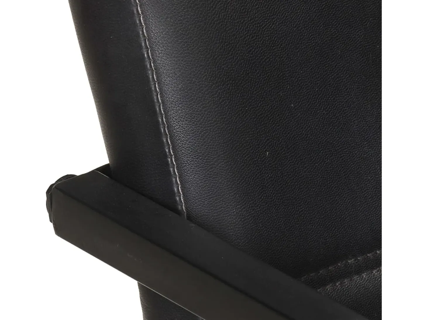 Sillas voladizas de comedor 6 unidades cuero auténtico negro