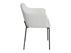Sillón blanco en tejido bouclette efecto lana - Glam