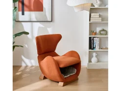 Sillón con forma de tiburón ballena - apto para mascotas - tejido resistente a arañazos - rojo