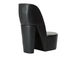 Sillón con forma de zapato de tacón cuero sintético negro ES54002