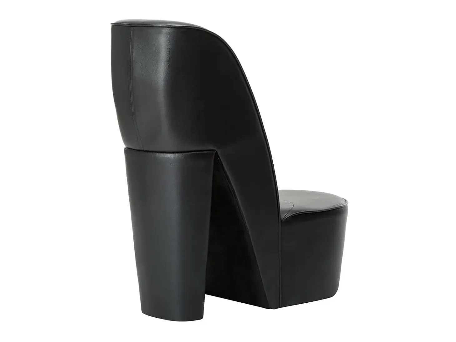 Sillón con forma de zapato de tacón cuero sintético negro ES54002