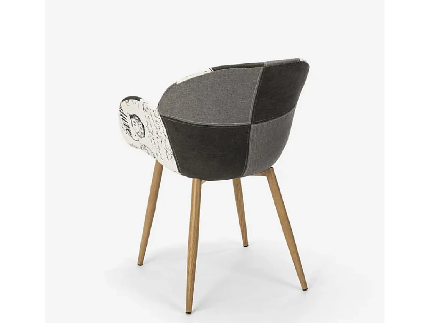 Sillón de comedor patchwork nórdico estudio Finch - Patchwork 4