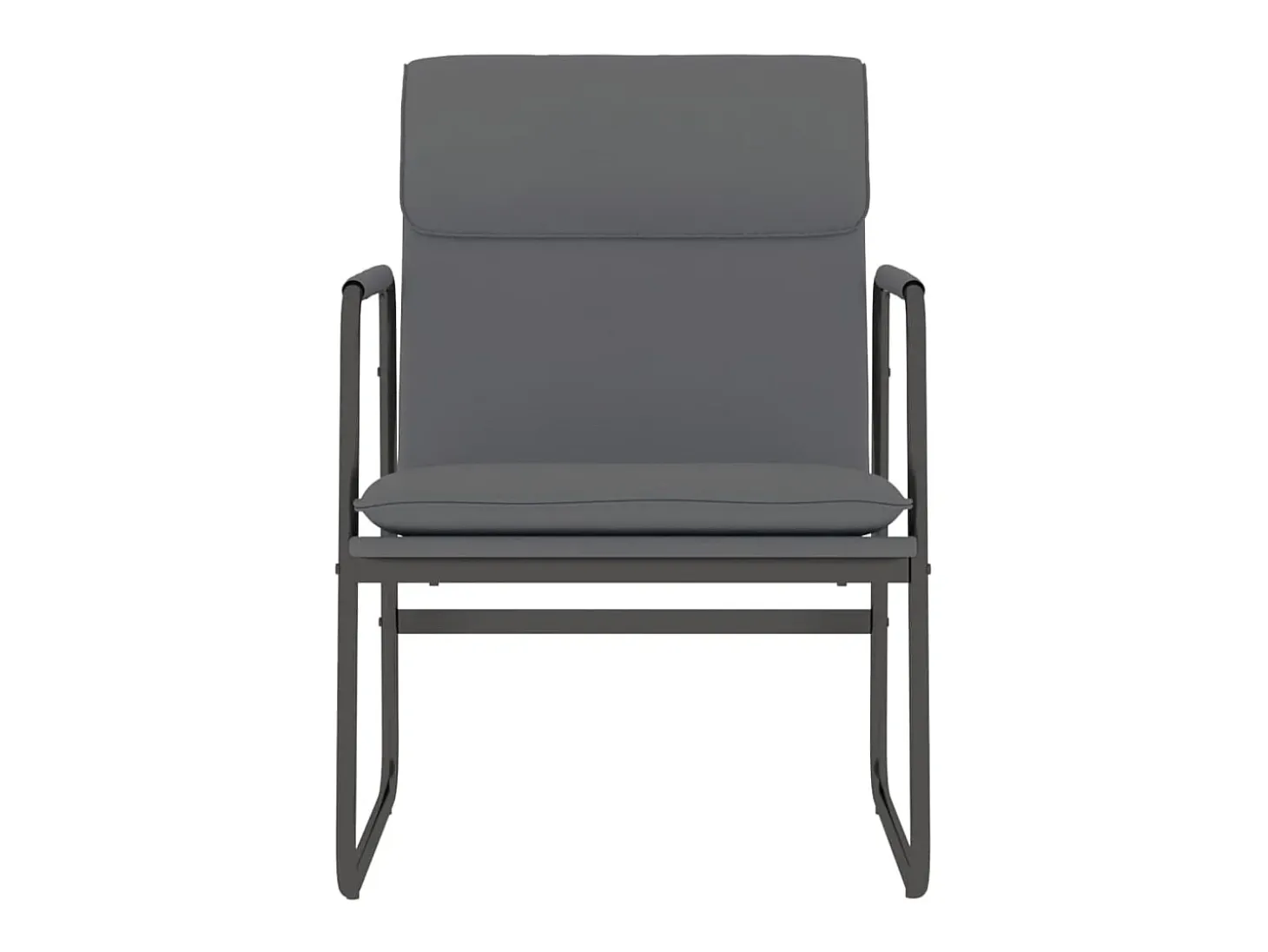 Sillón de relax cuero sintético gris 55x64x80 cm ES62092
