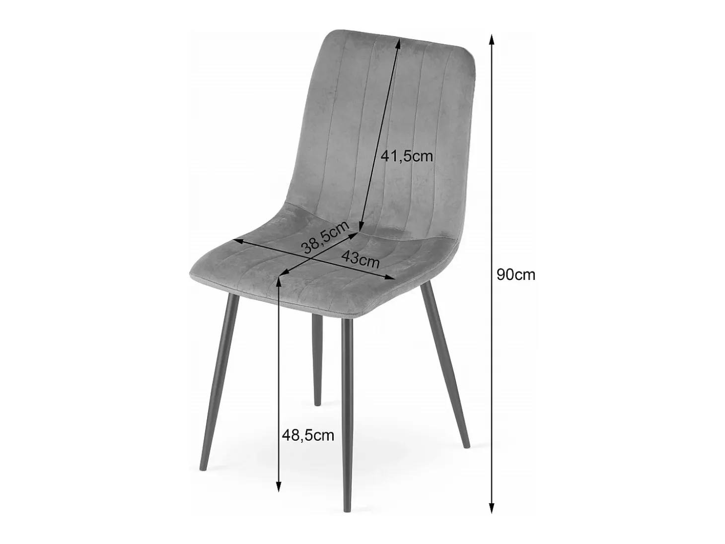 Sillón Valora JEWA de terciopelo negro ergonómico para sala de estar