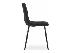 Sillón Valora PYRA de terciopelo negro, diseño moderno para sala de estar (x4)