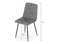 Sillón Valora PYRA de terciopelo negro, diseño moderno para sala de estar (x3)
