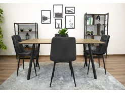 Sillón Valora PYRA de terciopelo negro, diseño moderno para sala de estar