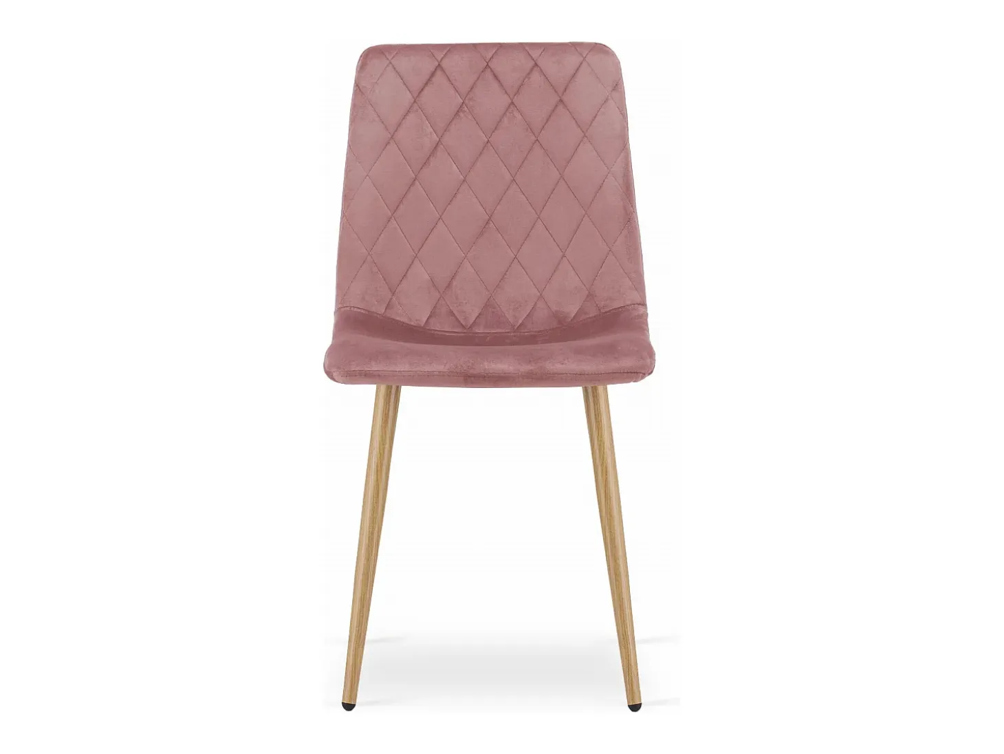 Sillón Valora TURIN de terciopelo rosa con patas de madera para salón (x4)