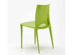 Stock 20 Sillas Coloreadas Diseño Moderno Hotel Bar Restaurante Exterior Color - Verde