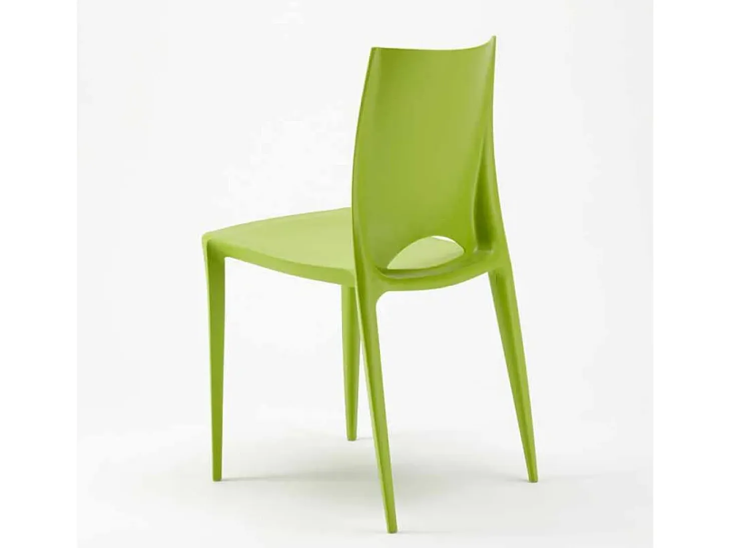 Stock 20 Sillas Coloreadas Diseño Moderno Hotel Bar Restaurante Exterior Color - Verde