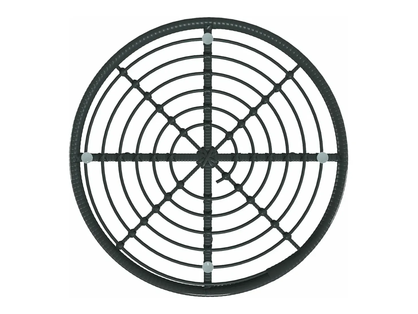 Suffolk Mesa de comedor de vidrio templado y acero negro 80 cm
