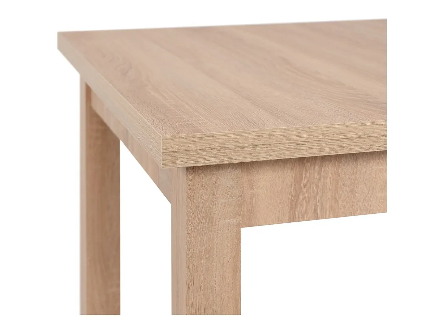 Table à manger extensible 6 à 8 personnes effet chêne 120/200 cm - Louca
