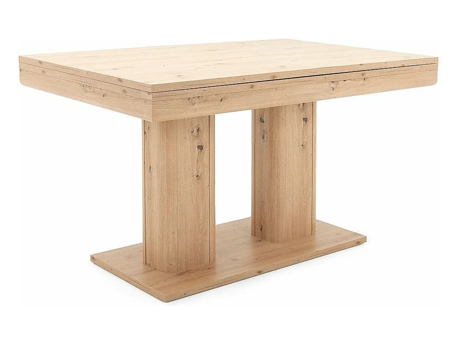 Table a manger extensible - Décor chene artisan - L140/220 x P 90 x H 80 cm