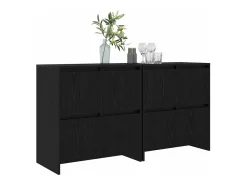 Tableros Lateral 2 piezas Roble negro 70 x 41 x 75 cm