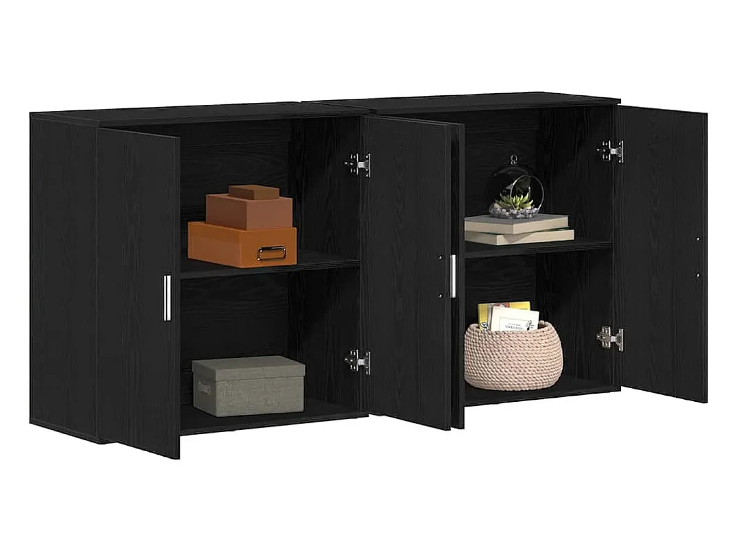 Tableros Lateral 2 piezas Roble negro 79 x 38 x 80 cm