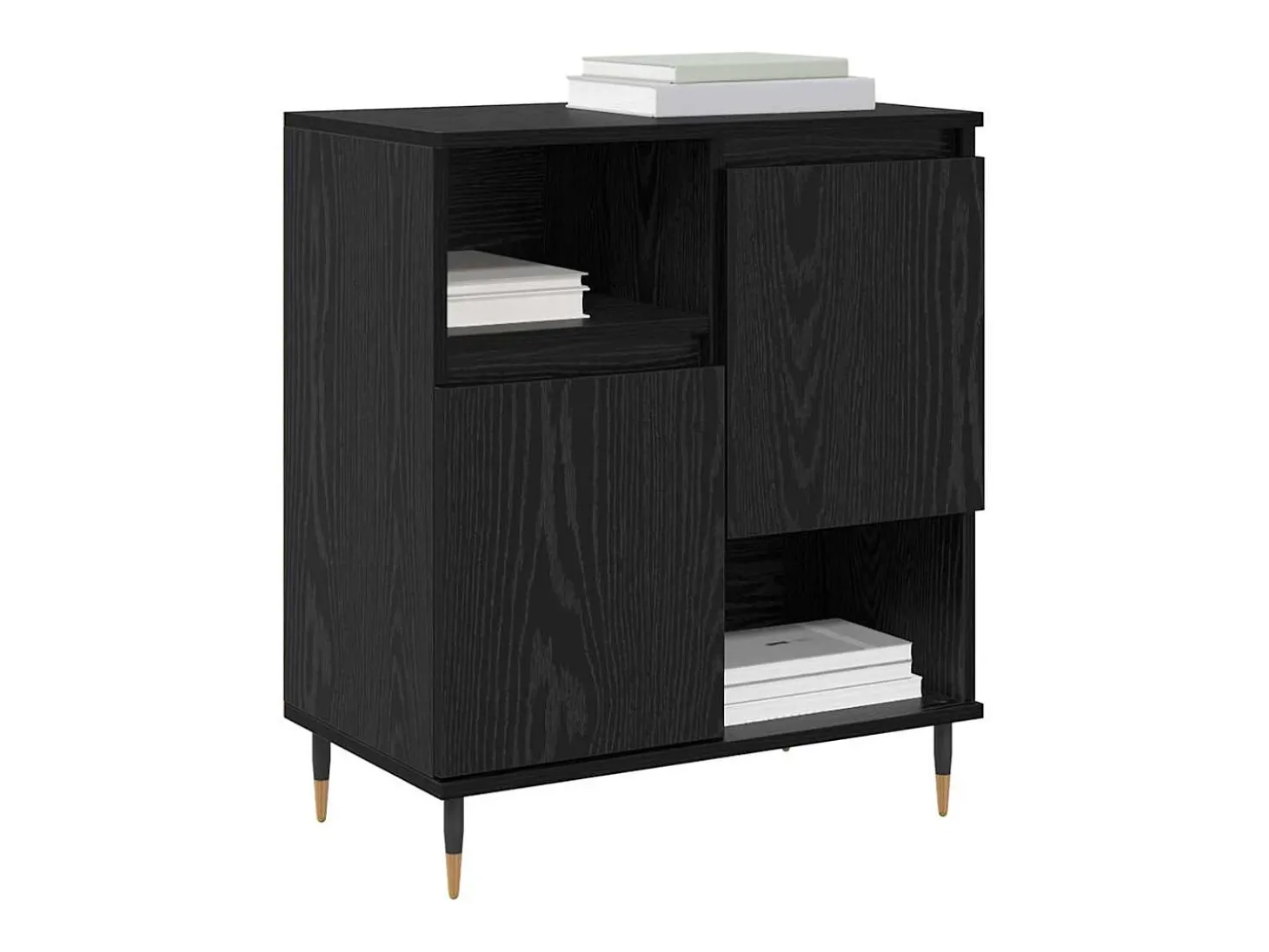 Tableros Lateral 3 piezas Roble negro 180 x 35 x 70 cm