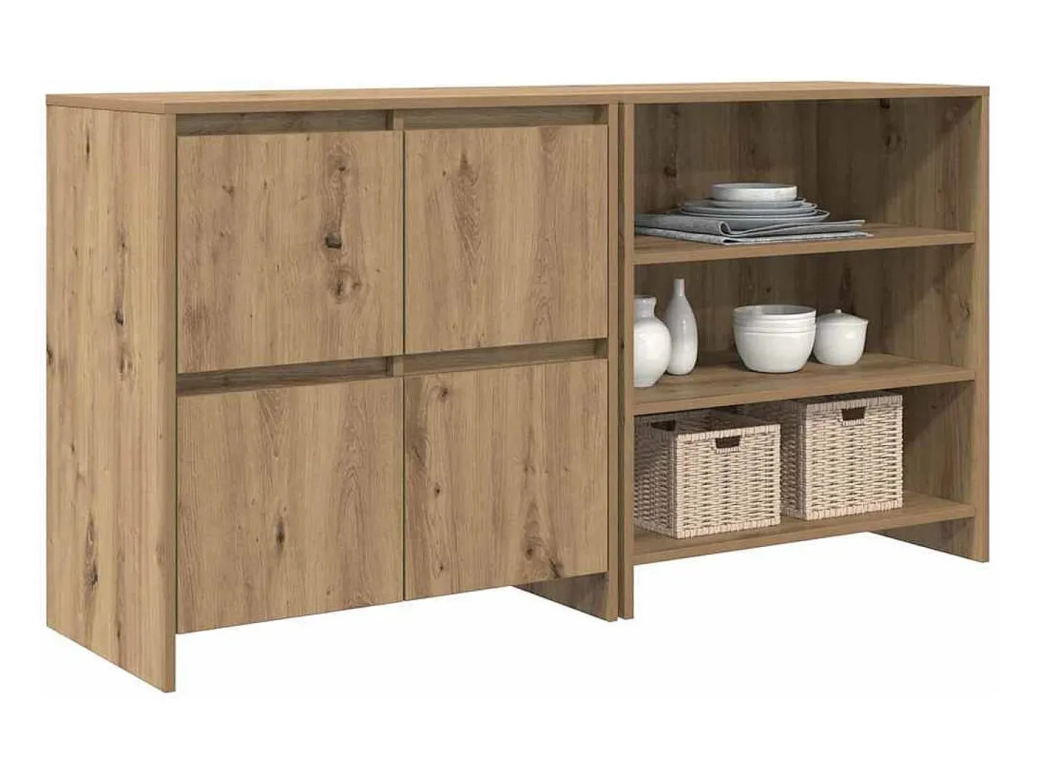 Tableros Lateral 2 piezas Roble artisan 70 x 41 x 75 cm