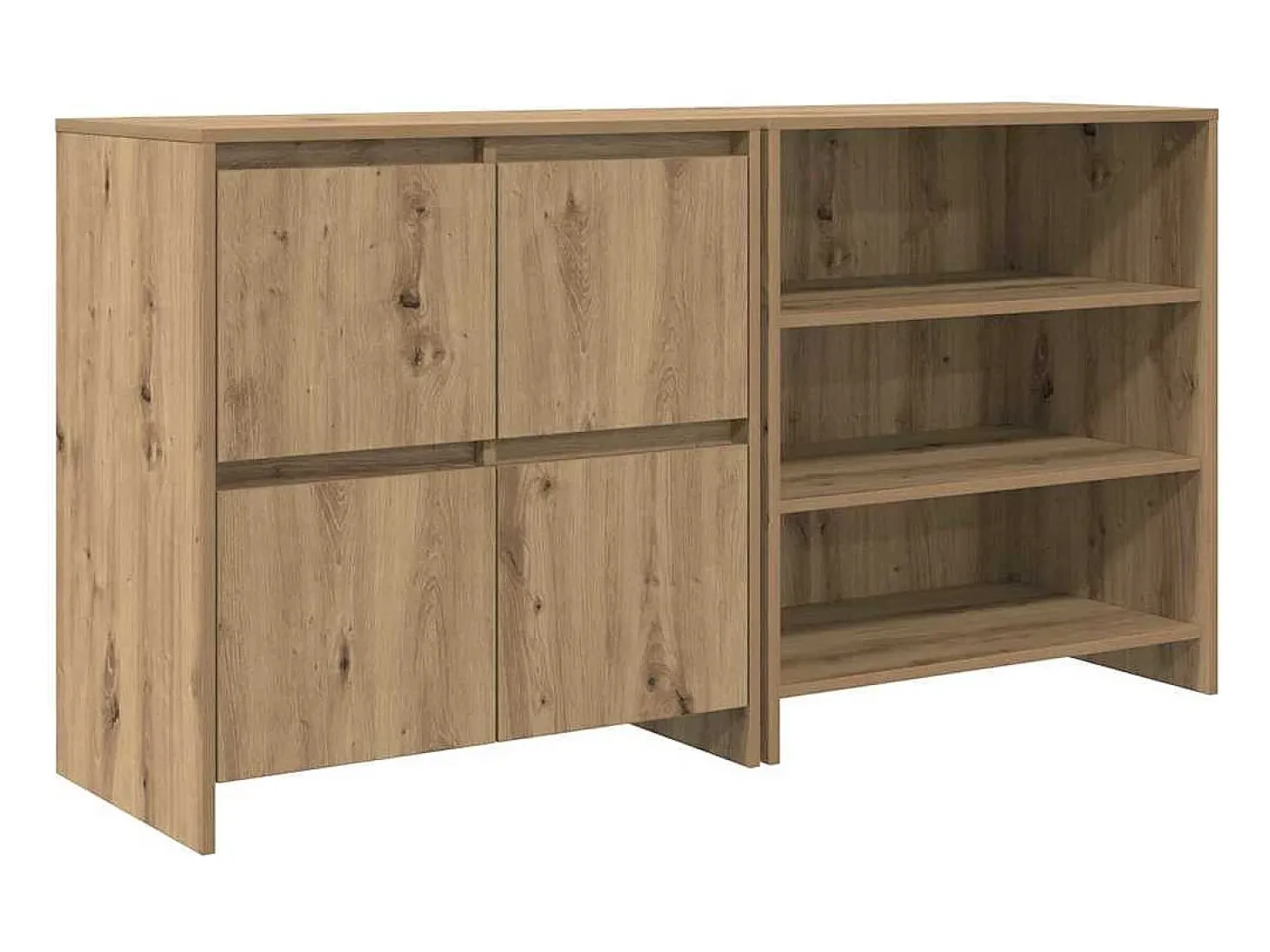 Tableros Lateral 2 piezas Roble artisan 70 x 41 x 75 cm