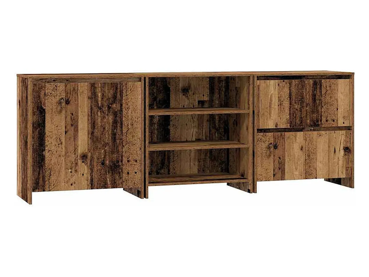 Tableros Lateral 3 piezas Madera vieja 70 x 41 x 75 cm
