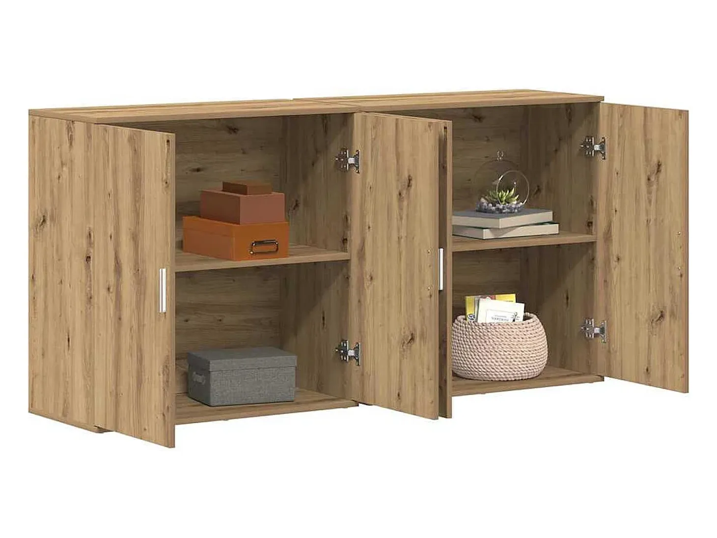 Tableros Lateral 2 piezas Roble artisan 79 x 38 x 80 cm
