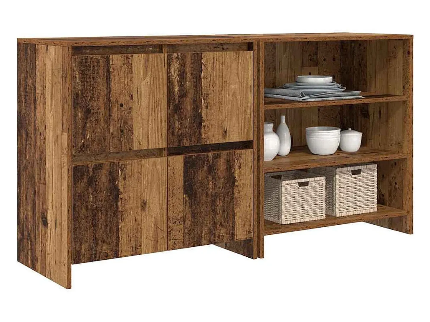 Tableros Lateral 2 piezas Madera vieja 70 x 41 x 75 cm