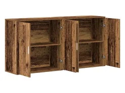 Tableros Lateral 2 piezas Madera vieja 79 x 38 x 80 cm