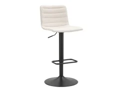 Taburete alto de bar blanco, 43 x 49,5 x 85,5-107 cm (asiento: 61-82,5 cm)