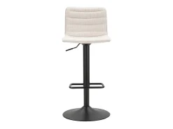 Taburete alto de bar blanco, 43 x 49,5 x 85,5-107 cm (asiento: 61-82,5 cm)