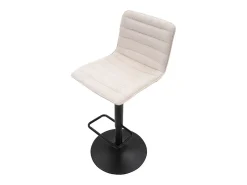 Taburete alto de bar blanco, 43 x 49,5 x 85,5-107 cm (asiento: 61-82,5 cm)
