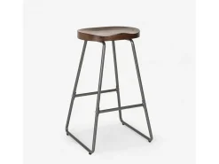 Taburete alto de diseño industrial para bares, cocinas, bares, restaurantes Carbon - Gris Oscuro