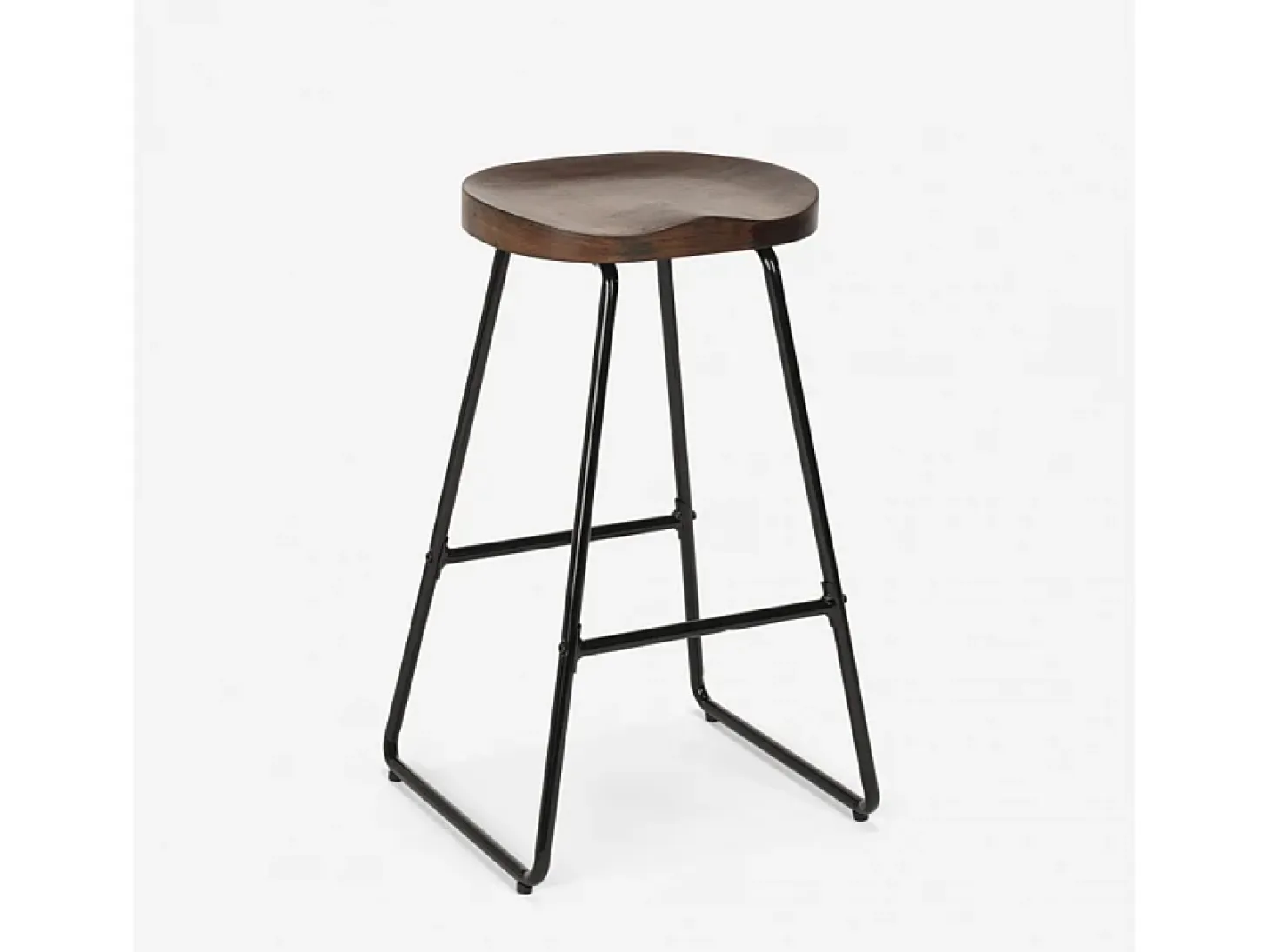 Taburete alto de diseño industrial para bares, cocinas, bares, restaurantes Carbon - Negro