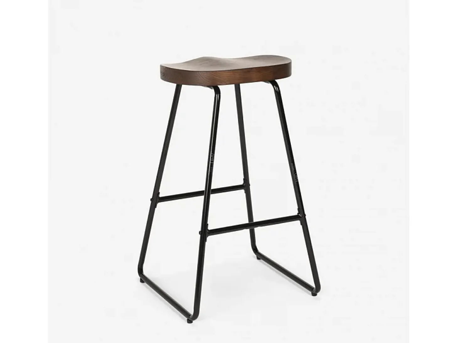 Taburete alto de diseño industrial para bares, cocinas, bares, restaurantes Carbon - Negro