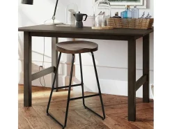Taburete alto de diseño industrial para bares, cocinas, bares, restaurantes Carbon - Negro