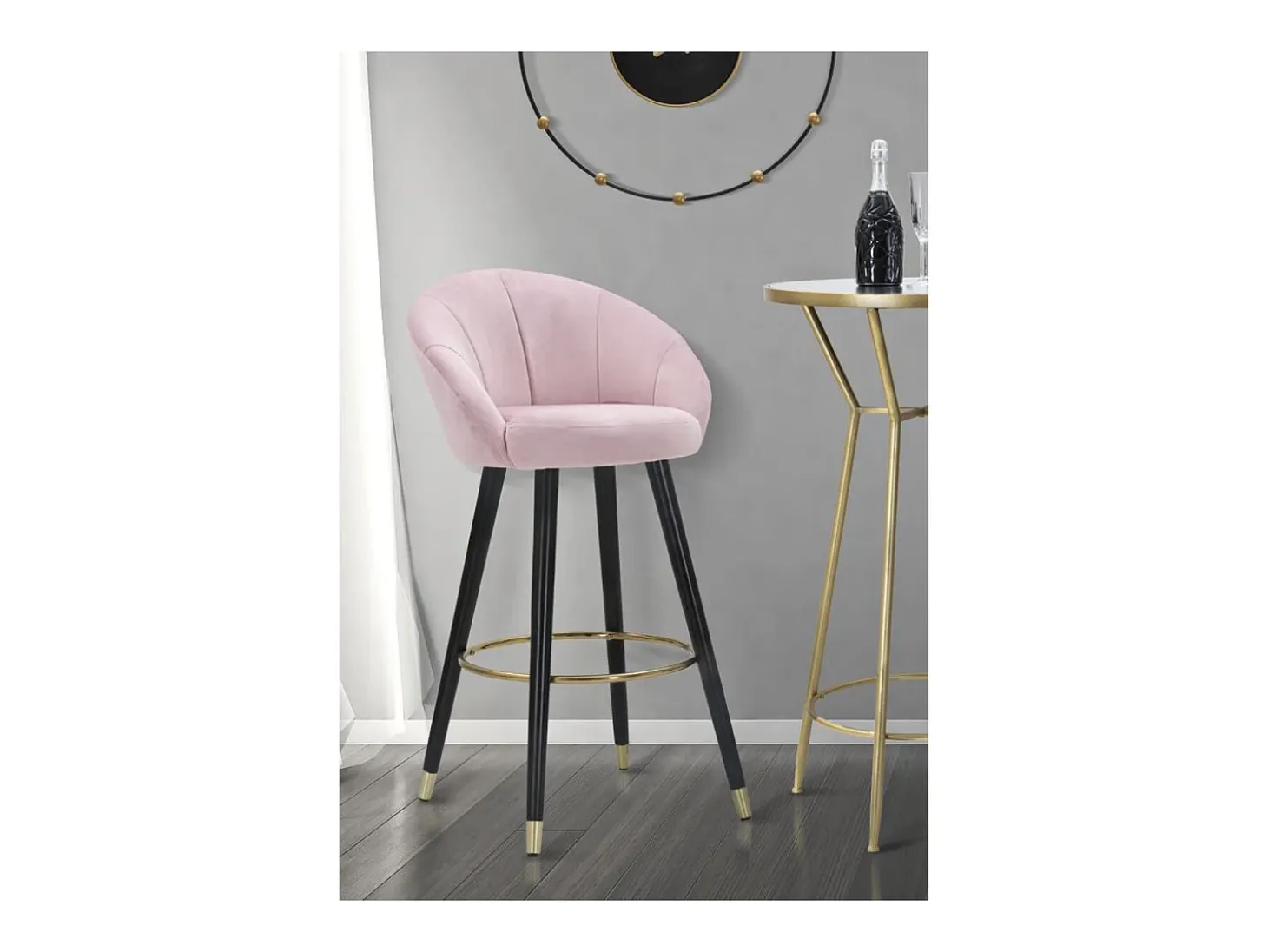 Taburete Alto VKH431, Rosa, 55x56x104 cm, Kendra Home