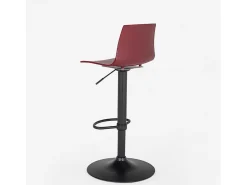 Taburete cocina bar diseño base negro mate ajustable Grand Soleil Imola Matt - Bordeaux
