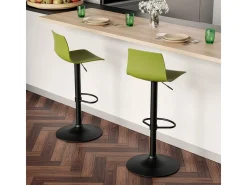 Taburete cocina bar diseño base negro mate ajustable Grand Soleil Imola Matt - Verde Anís