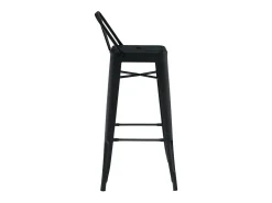Taburete con respaldo de acero rojo brillante Kontoir 74 cm-Color Blanco