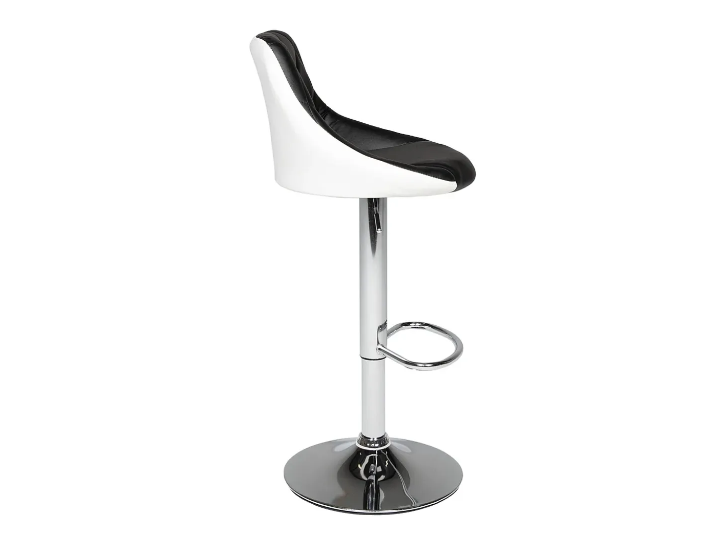 Taburete de bar blanco y negro JASPER