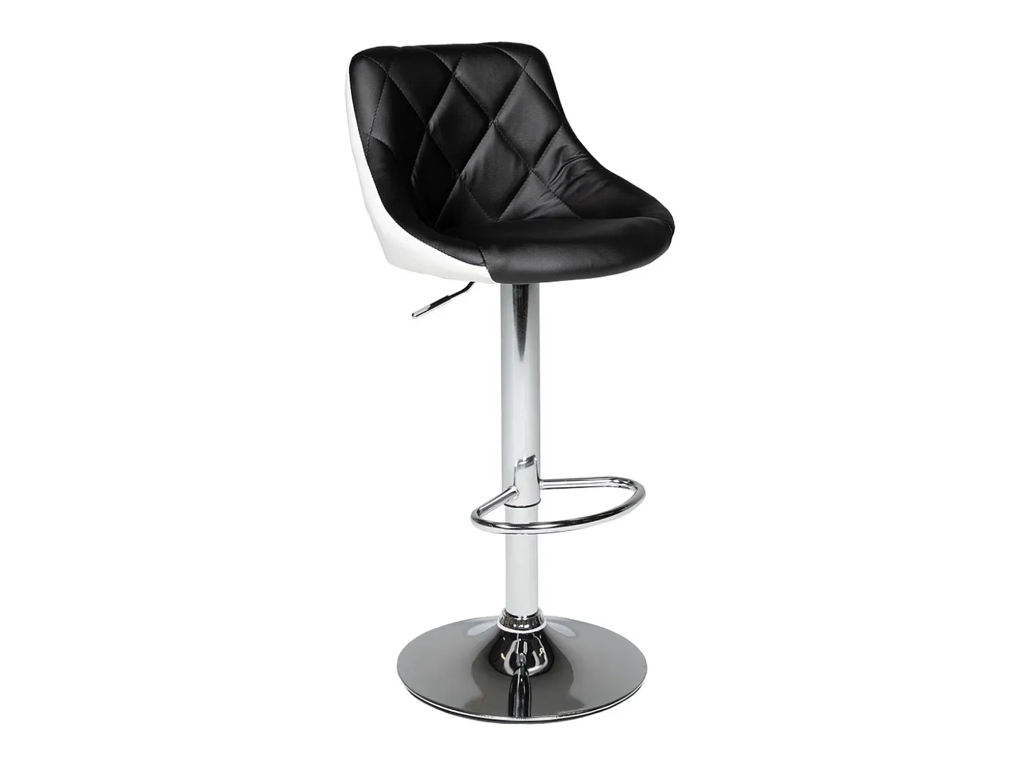 Taburete de bar blanco y negro JASPER