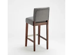 Taburete de bar Cocina de madera estilo Henriksdal alto 74 cm Comfort XL - Gris