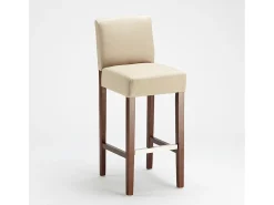 Taburete de bar Cocina de madera estilo Henriksdal alto 74 cm Comfort XL - Beige