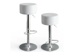 Taburete de bar conjunto de 2 blanco 33x33x92