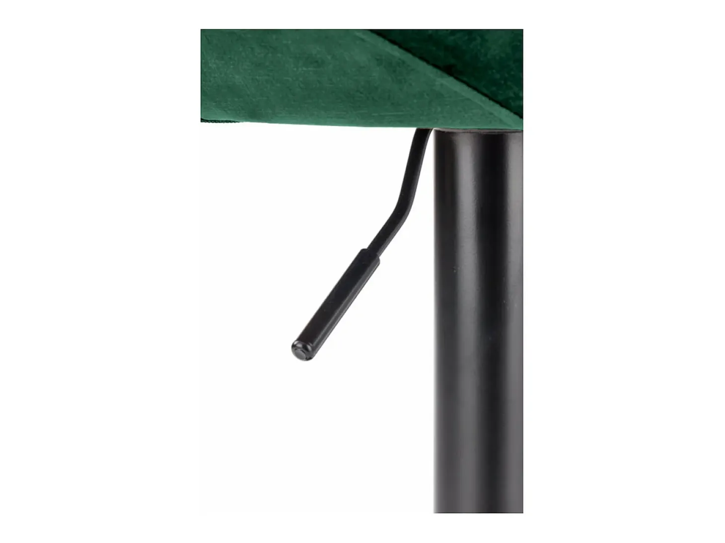 Taburete de bar contemporáneo de terciopelo verde con estructura de metal negro BEDIVERE
