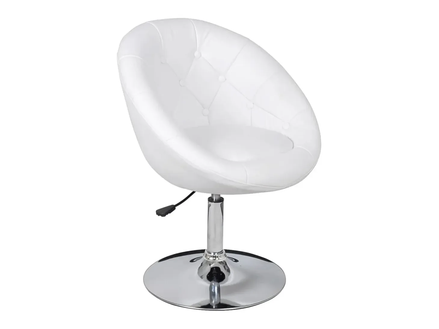 Taburete de bar cuero sintético blanco